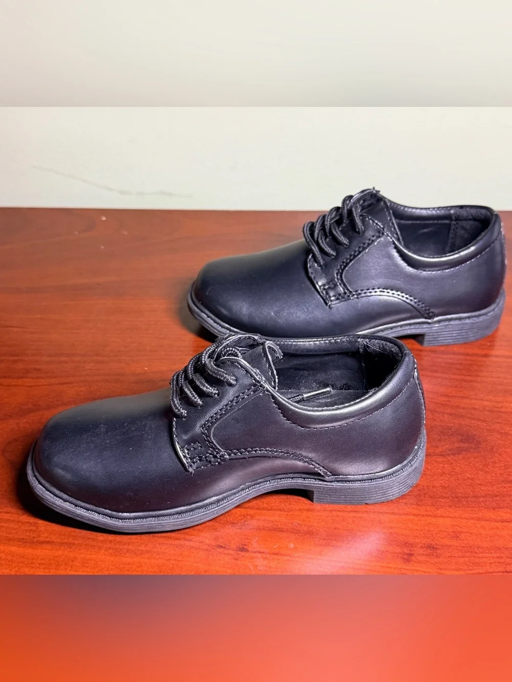 Stacy Adams Black Kids Lace-Up Dress Shoes
